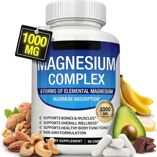 TK Magnesium Complex Capsules — 8-Form Blend for Sleep, Muscle & Energy