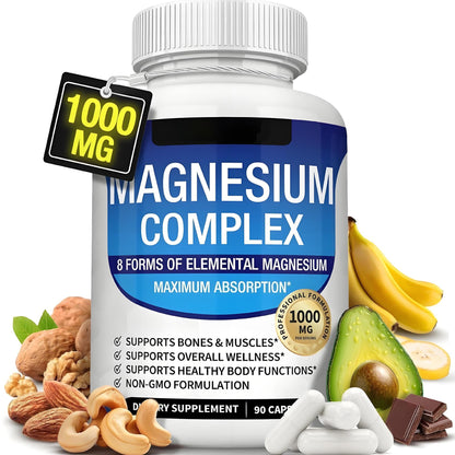 TK Magnesium Complex Capsules — 8-Form Blend for Sleep, Muscle & Energy